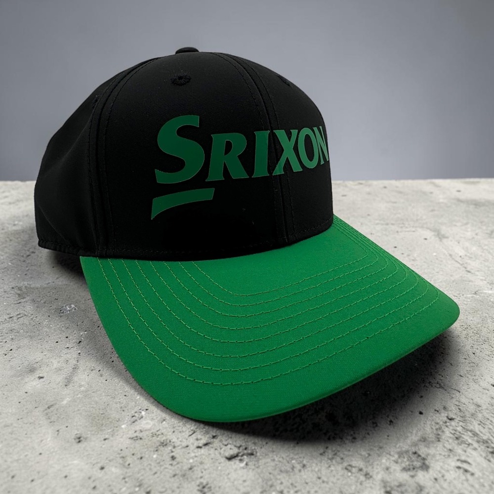 Srixon Golf Tour Tech Hat Adjustable Snapback Black Green Lightweight Cap NEW